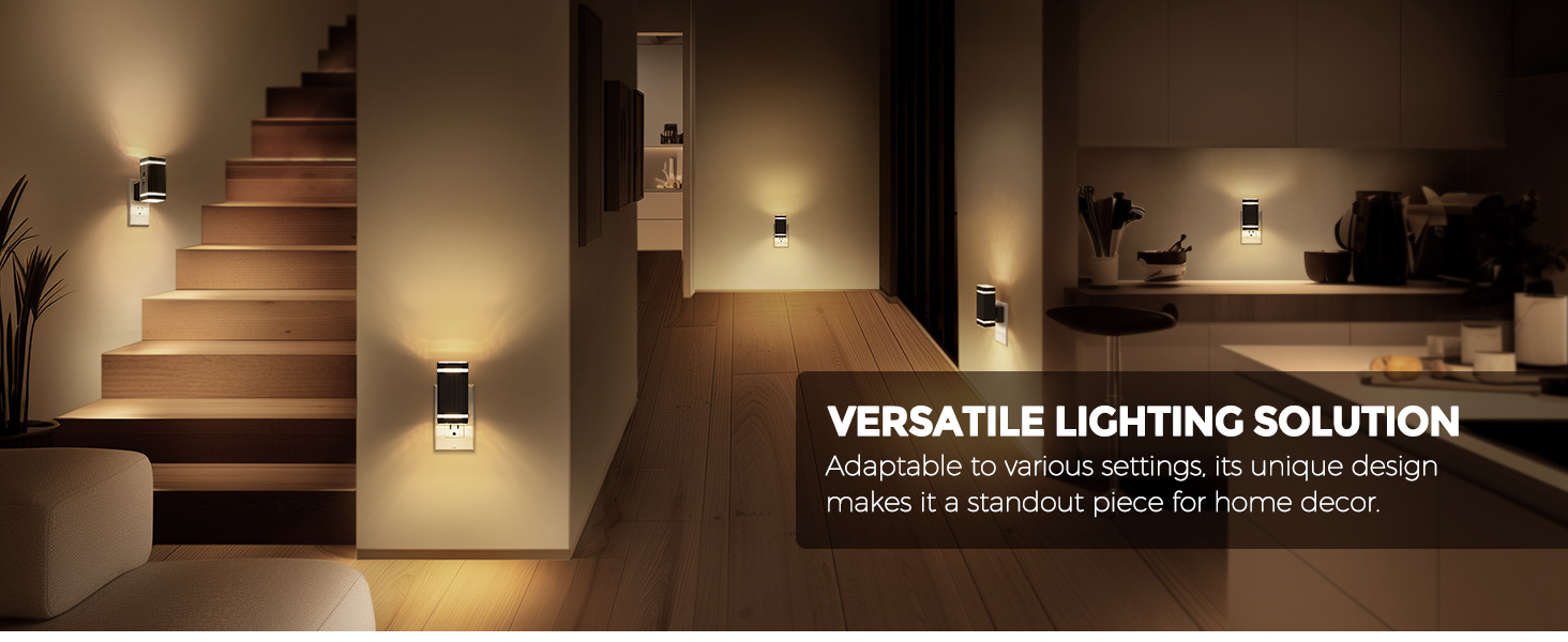 led night light plug into wall