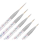 5Pcs Nail Art Liner Brushes, Etercycle Nail Gel Polish Painting Brush Set, Thin Nail Art Dotting ...