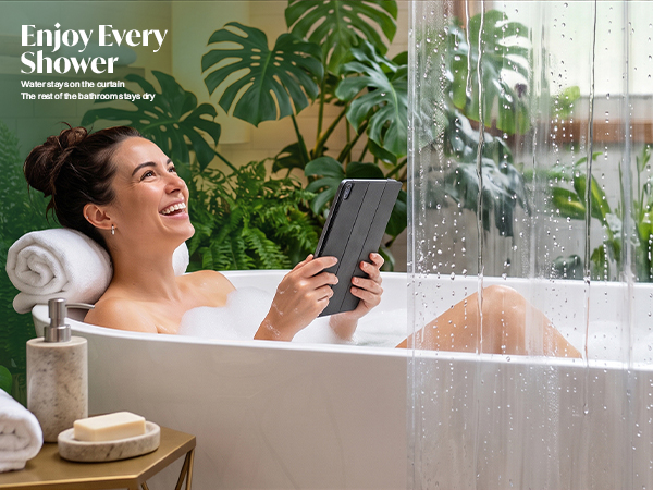 Shower Curtains Clear Transparent Tub Bathroom Bath