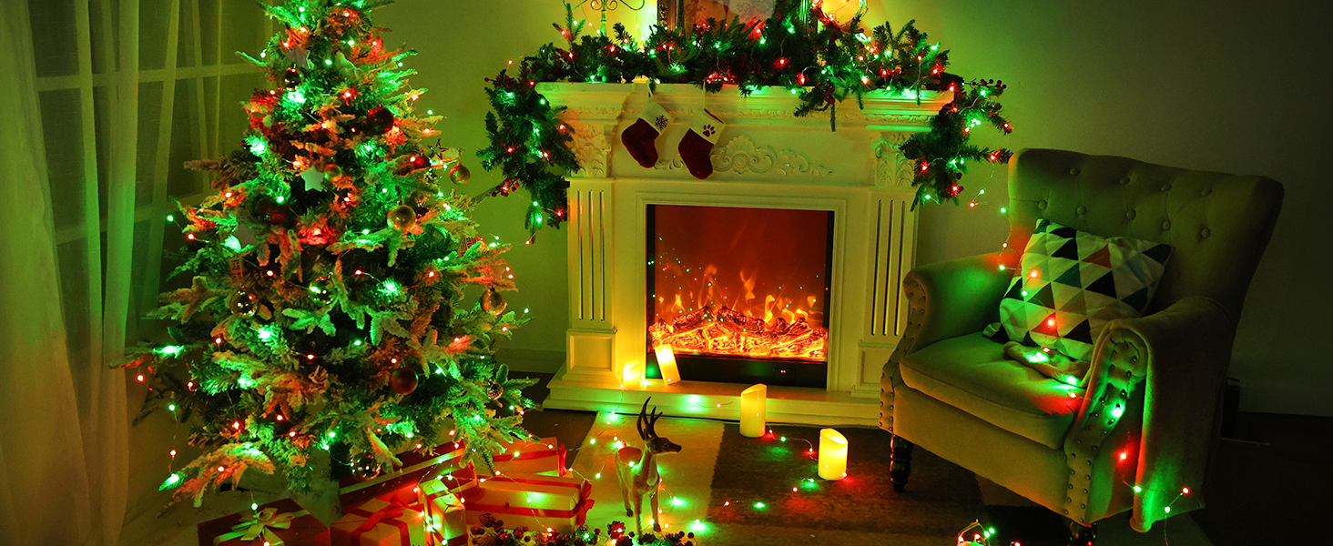 red green xmas lights