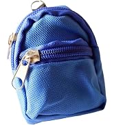 1Pc Blue Mini Doll Backpack School Bag Model Dollhouse School Accessory for 1/6 Scale Dollhouse D...
