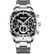 FANMIS Mens Luxury Watches Business Chronograph Dress Waterproof Stainless Steel Analog Quartz Wr...