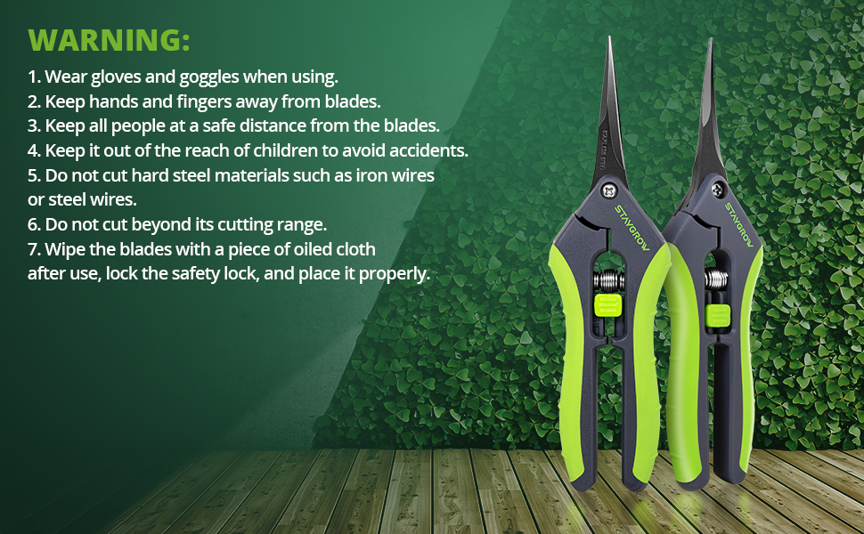 Garden Scissors Warning