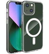 leChivée for iPhone 13 Mini Mag Safe Case Clear, Crystal Hard Back Shockproof Magnetic 13 Mini Cl...