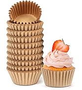 LotFancy 500Pcs Mini Cupcake Liners, Natural Muffin Liners Baking Cups, Greaseproof Paper Cupcake...