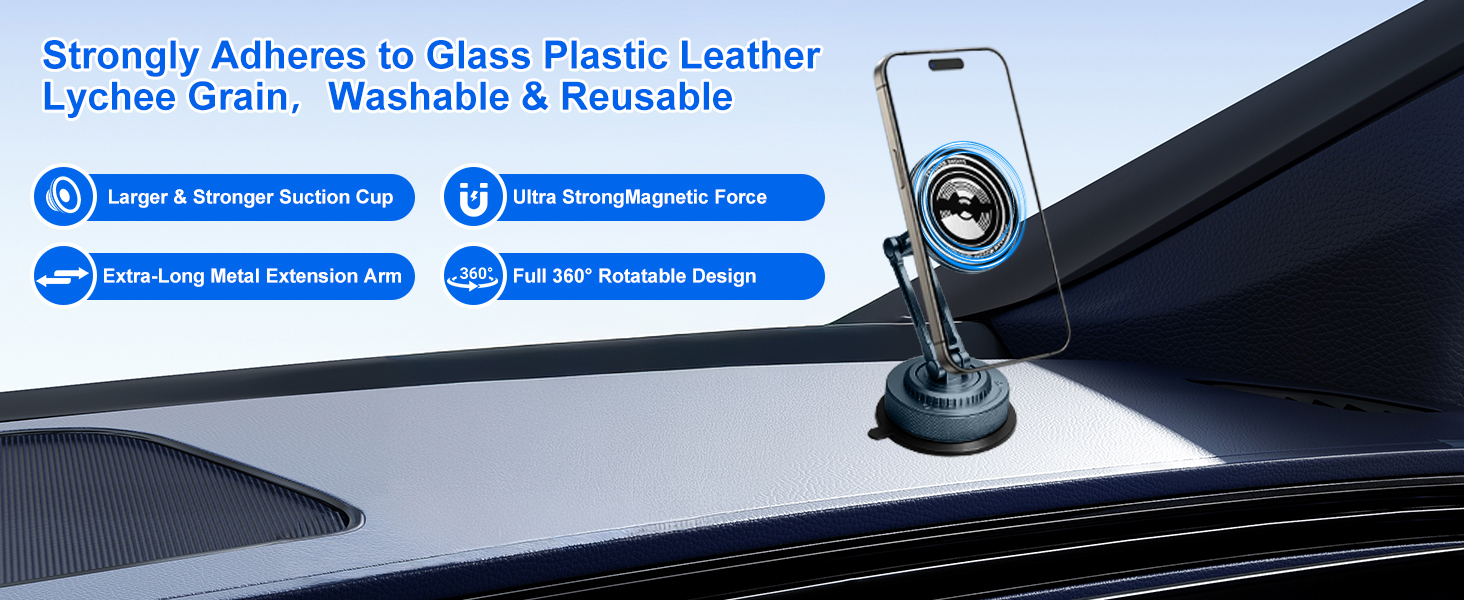 Navy Blue, Dark Navy & Dark Blue Foldable Extra-Long Mechanical Arm Phone Mount