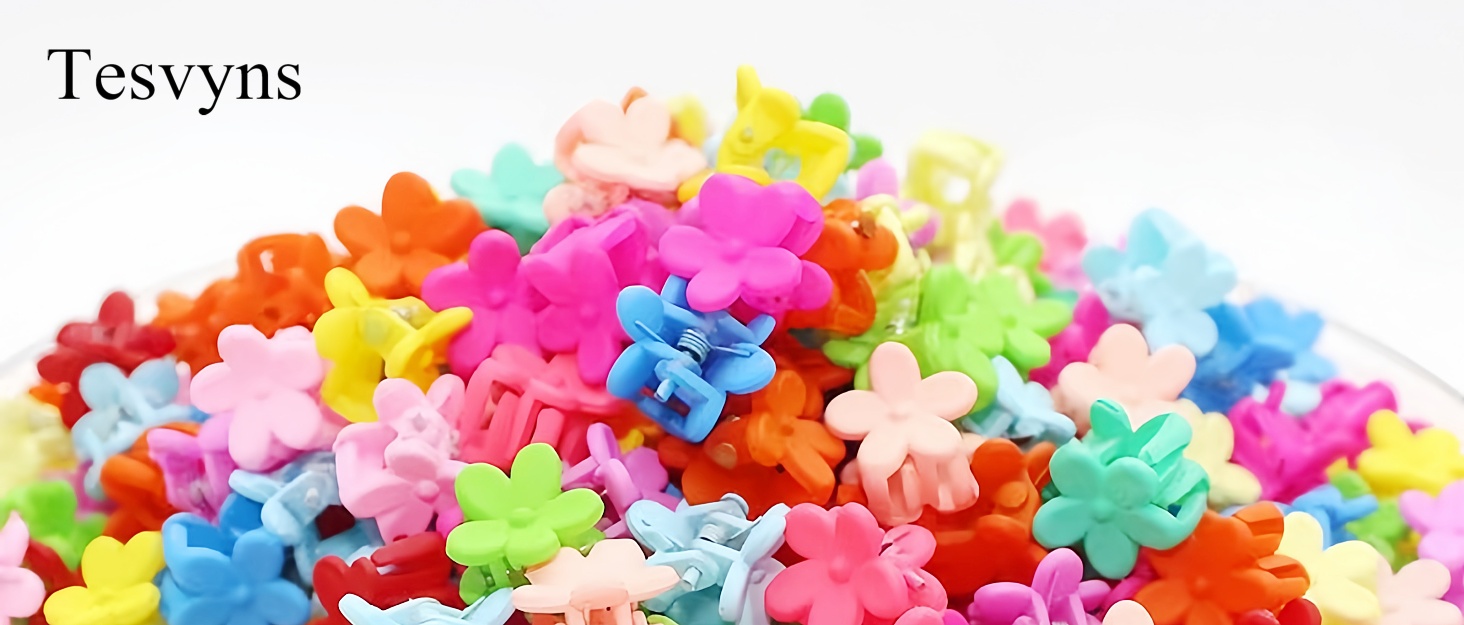 Tesvyns flower hair clips for girls