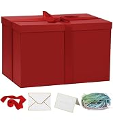 YINUOYOUJIA Extra Large Gift Box,17x11x11 Inches Red Gift Boxes with Lids for Presents,11-inch De...