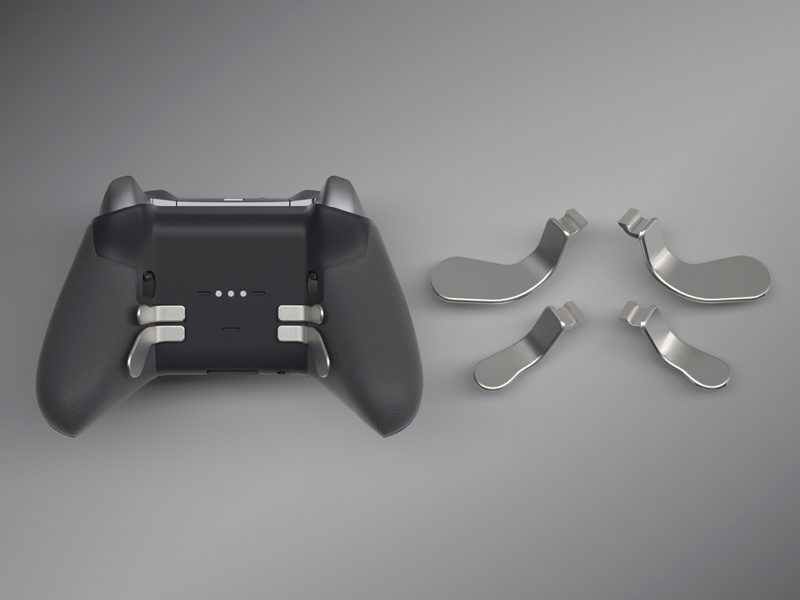 Metal Silver Stainless Steel Paddles Interchangeable Hair Trigger Locks for Xbox Elite Series 2