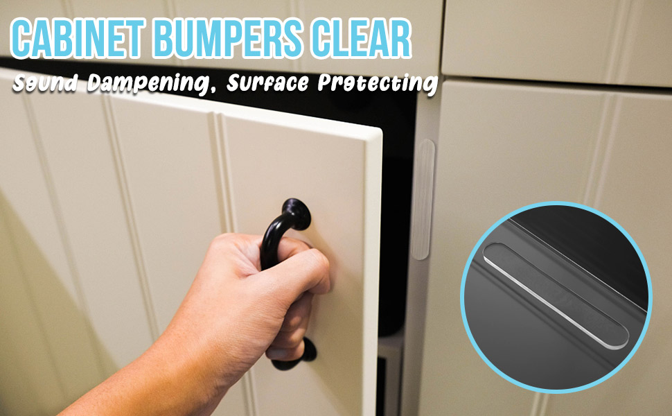cabinet bumpers clear