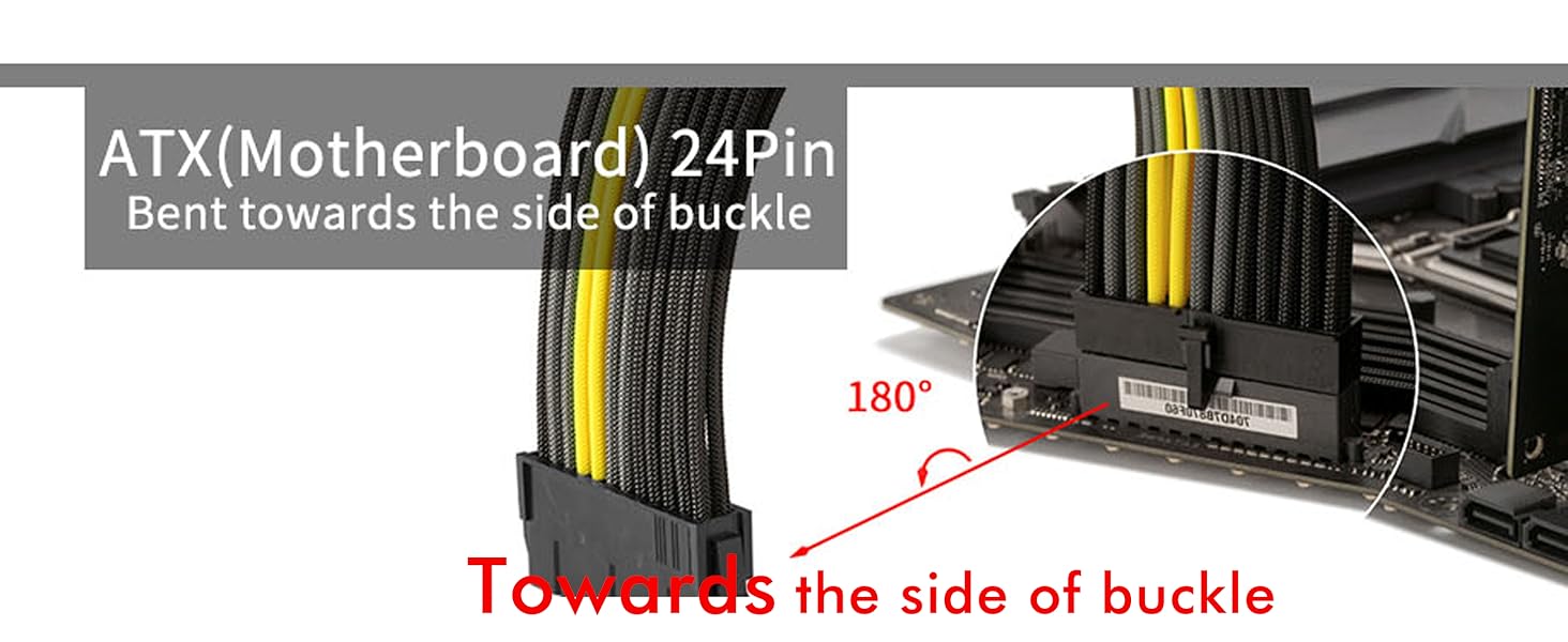 ATX 24P Pre-bend Design Buckle Direction
