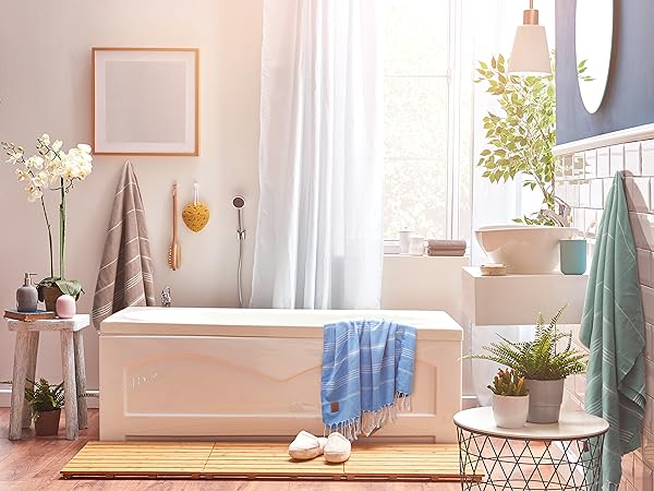 gold case turkish bath towels in several colors