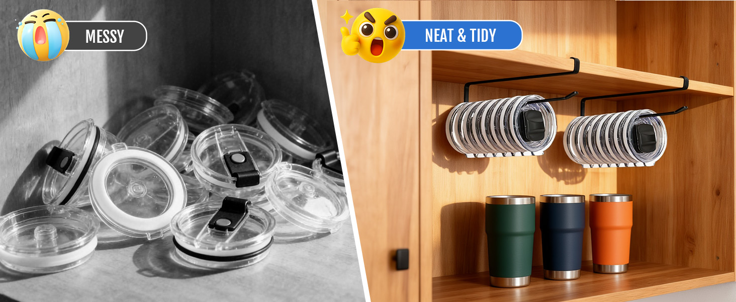 Tired of messy cabinet lids? Try Kyrupsy Lid Organizer – problem solved.