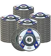 Sali 48 Pack Flap Disc 40 Grit 4.5" x 7/8-Inch Sanding Disc Bevel Type #29 Premium and Industrial...