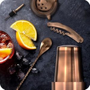 bronze silver stainless steel shaker bar spoon tool