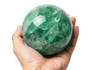 crystal sphere set green fluorite