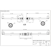 BTF-LIGHTING 6 Pin Electrical Connector 22AWG IP65 Male Female Connector 7.87in/20cm Extension Ca...