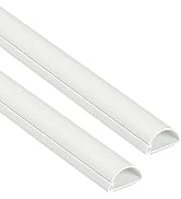 D-Line Cord Cover 2-Pack, Cord Hiders, Paintable Cable Concealer, Cable Raceway, Wire Covers, Wal...