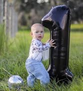 Black 1 balloon