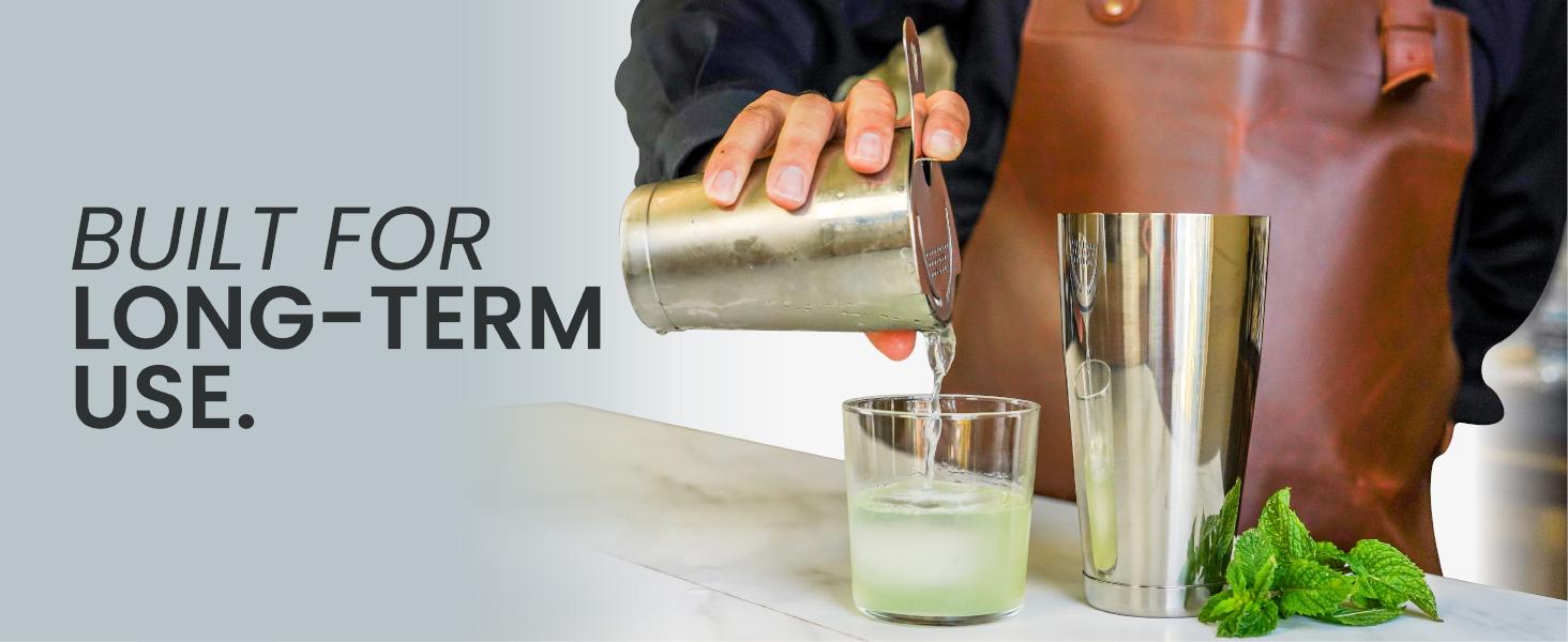 We've spared no expense in making a bar shaker set that will last a lifetime mocktail mezclador