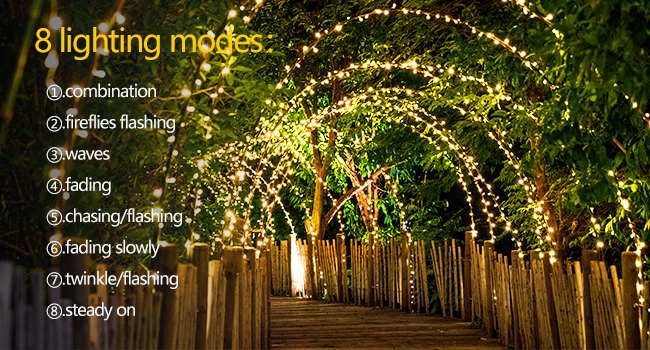8 lighting modes