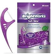 Brightworks Soft Slide Flossers - for Tight Spaces and Extra Comfort with Fresh Mint - 270 Count