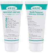 KEZE Silicone Grease Automotive PTFE Lubricant Sliding Glass Door Grease Tube 92003 Lube for Plum...