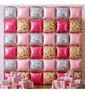 Xqumoi Cheetah Print Square Foil Balloons Wall Backdrop - 36pcs Mixed Color Leopard Print Balloon...