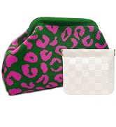 Vpoofree Clutch Purses for Women,Woven Crochet Bag&Cosmetic Bag Dumpling Striped Cloud Purse Even...