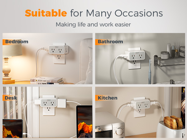 Multiplug wall outlet