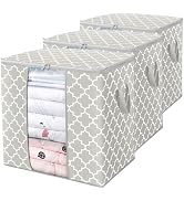 WISELIFE Storage Bags 3 Pack/100L Large Blanket Clothes Organization and Storage Containers for C...