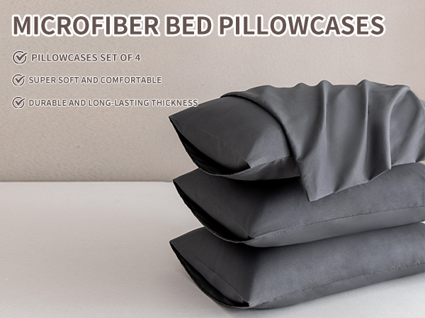 dark grey pillowcases
