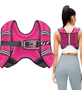 FUFF Weighted Vest 5lb/10lb/15lb/20lb/25lb/30lb Weights with Reflective Stripe, Weighted Vest for...