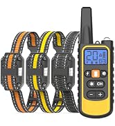 3 Pack Dog Training Collar – Remote Dog Shock Collars with Beep, Vibration and Safe Shock Modes, ...