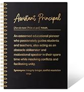 THEBESTU Assistant Principal Definition 160 Pages Blank Spiral Notebook, Funny Back To School Gif...