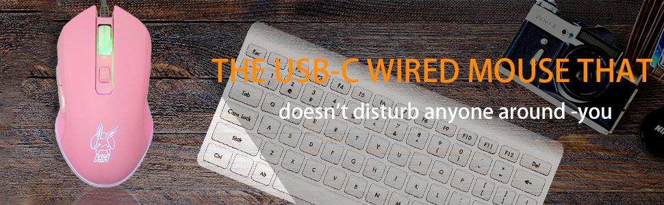 usb c wired mouse that doesn't disturb anyone around you