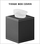 Tissue Box Cover, Thipoten Modern Faux Leather Square Tissue Box Holder - Decorative Holder/Organ...