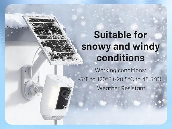 Solar Panel and 2-In-1 Wall Mount for Ring Cam