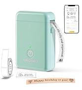 ORGBRO Label Maker Machine with Tape, X1 Portable Bluetooth Mini Label Printer, Support Pre-Cut &...