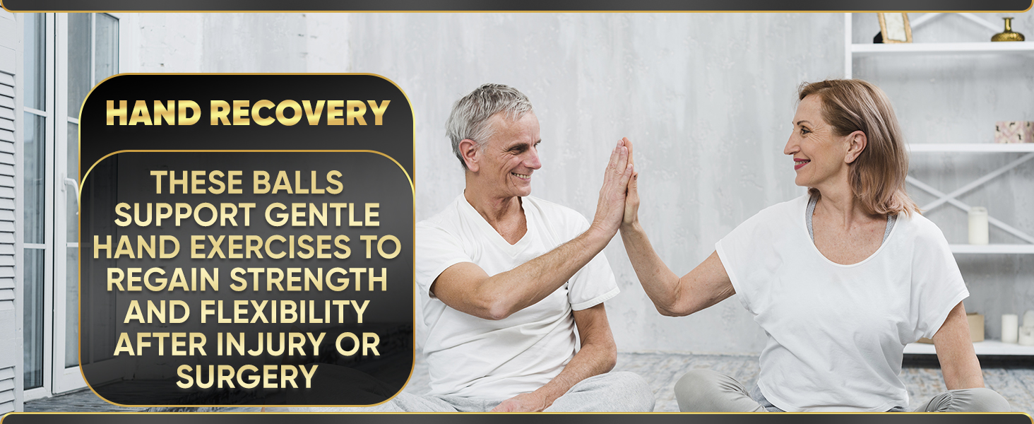 Therapy squeeze balls for gentle hand rehabilitation and recovery.