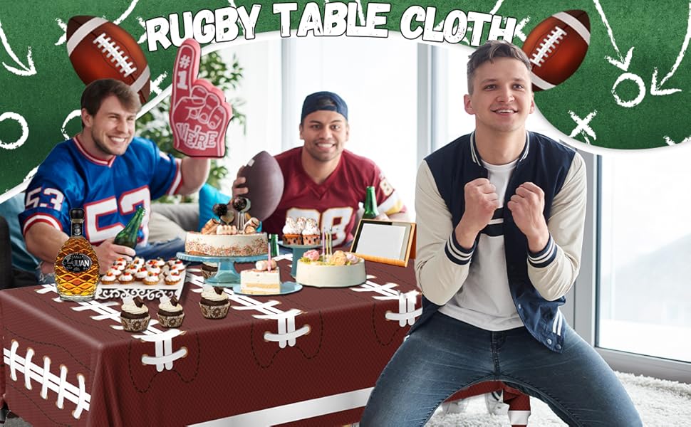 Disposable Football Tablecloth Football Party Supplies