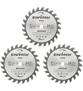Enventor 3 Pack 4-1/2 Inch (115mm) Mini Circular Saw Blades 40T, 3/8 Inch (9.5mm) Arbor for Wood ...