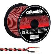 Askcable Speaker Wire 12 Gauge 50 Feet Copper Clad Aluminum