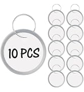 Uniclife 10 Pcs Key Tags, 1.2" Key Tags with Labels, Key Labels for Keychain, Paper Key Identifie...