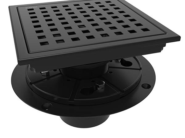 black shower drain