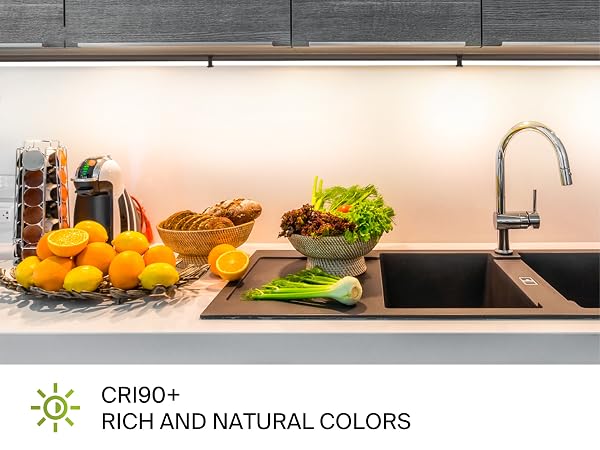 CRI90+ Rich and Natural Colors