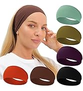 RITOPER Workout Wide Headbands for Women Non Slip, Super Soft Yoga Running Exercise Head Bands, E...