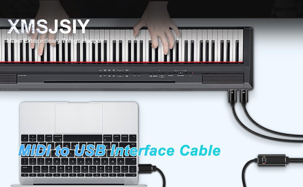 MIDI to USB Interface Cable