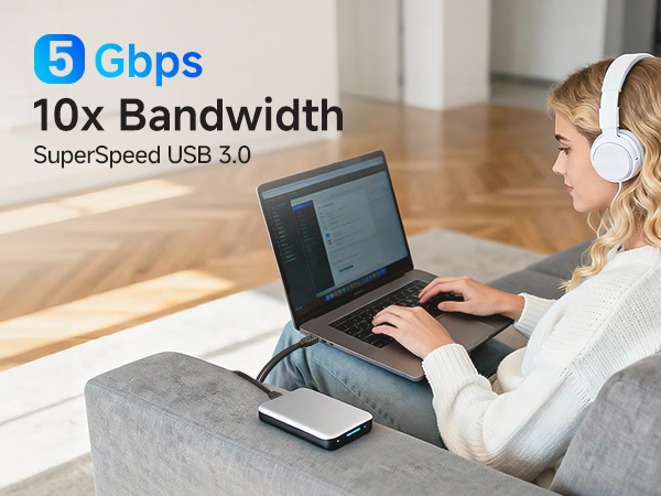 Micro USB 3.0 to USB Splitter Cable