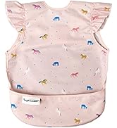 Tiny Twinkle Mess Proof Baby Bib for Girls | Waterproof Toddler Bib for Eating | Baby Apron for F...